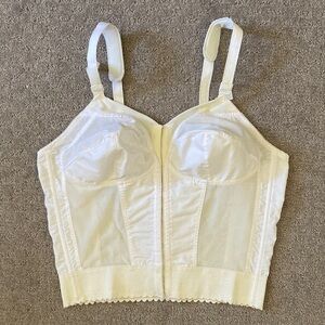 Underscore white retro-style bustier, Sz 36B.